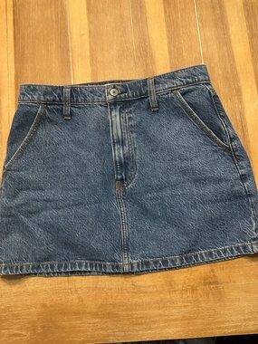Abercrombie & Fitch Dark Blue Denim Mini Skirt